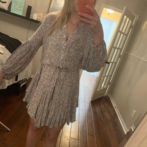 Red dress boutique mini floral dress  M